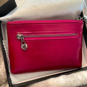 S-ZONE Women Genuine Leather Triple Zipper Wallet